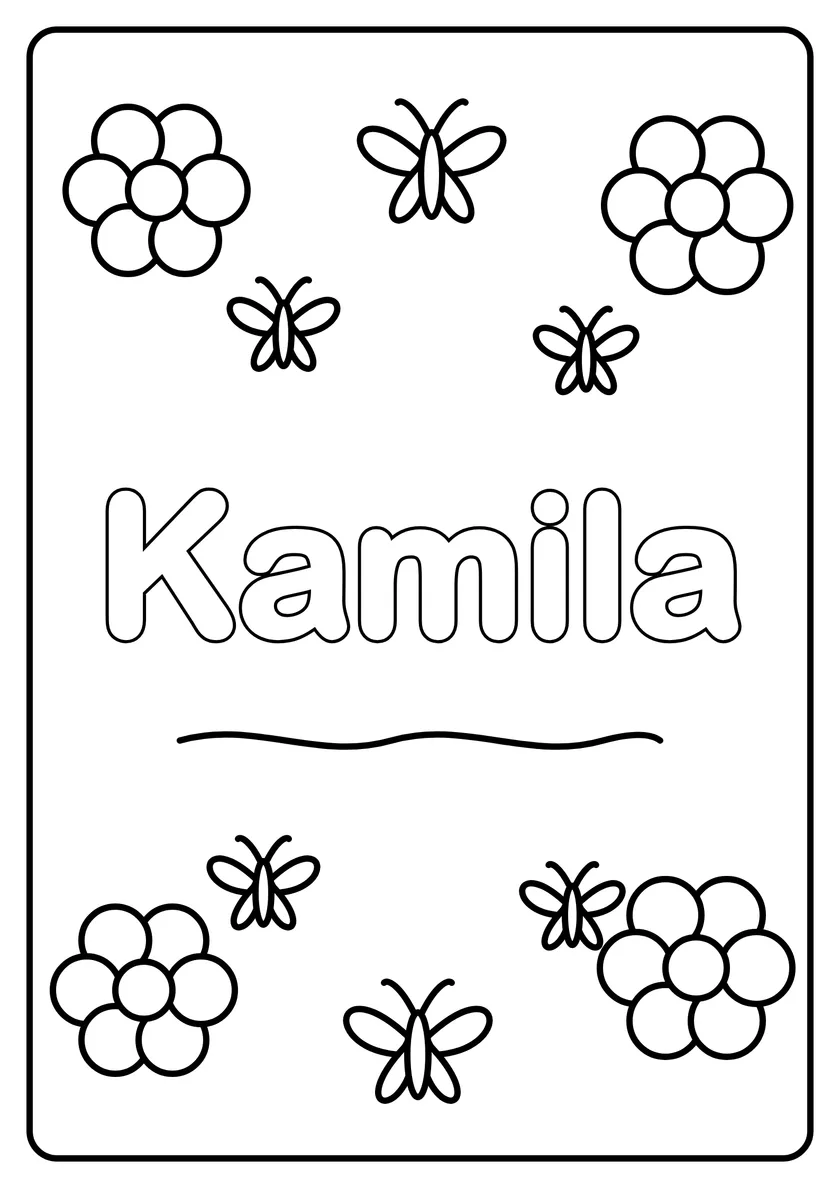 Podgląd kolorowanki: Kamila
