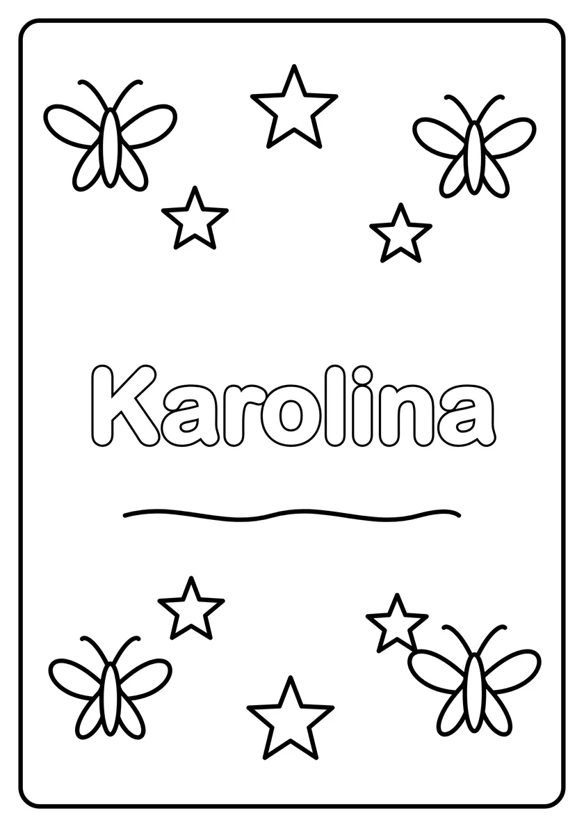 Podgląd kolorowanki: Karolina