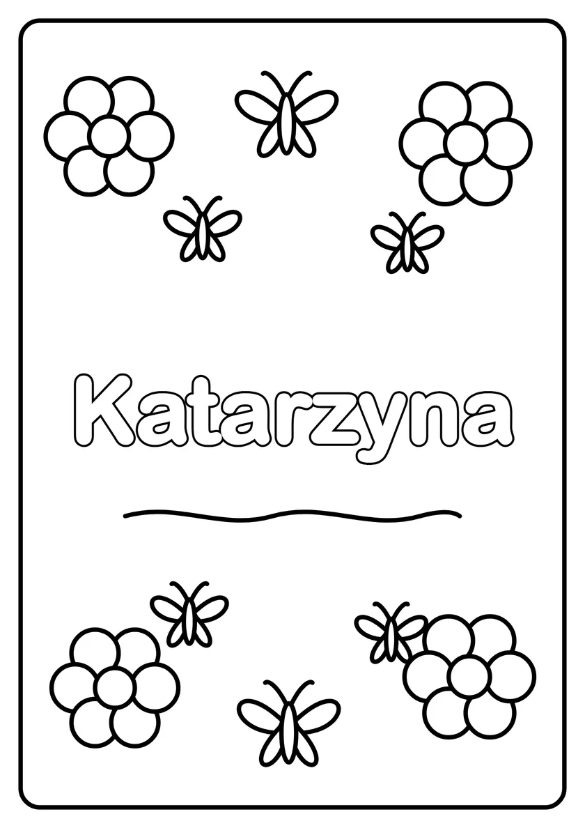 Podgląd kolorowanki: Katarzyna