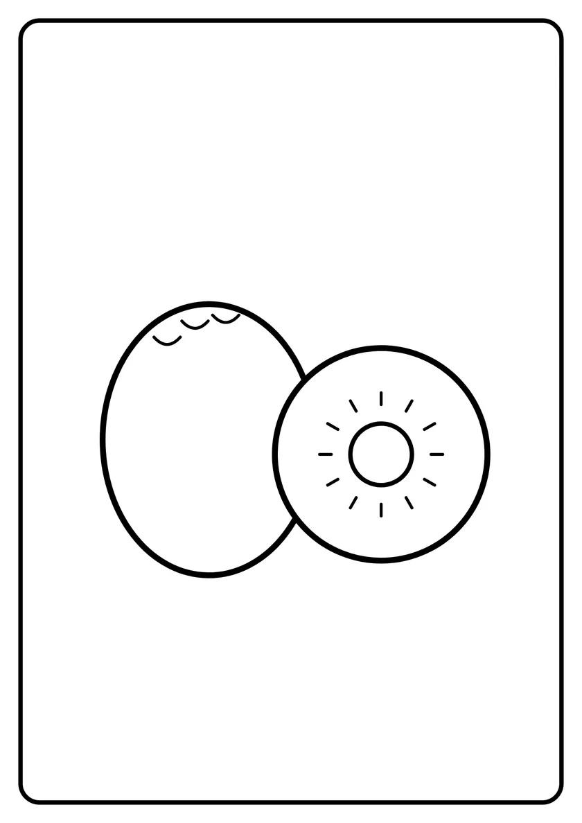 Podgląd kolorowanki: Kiwi