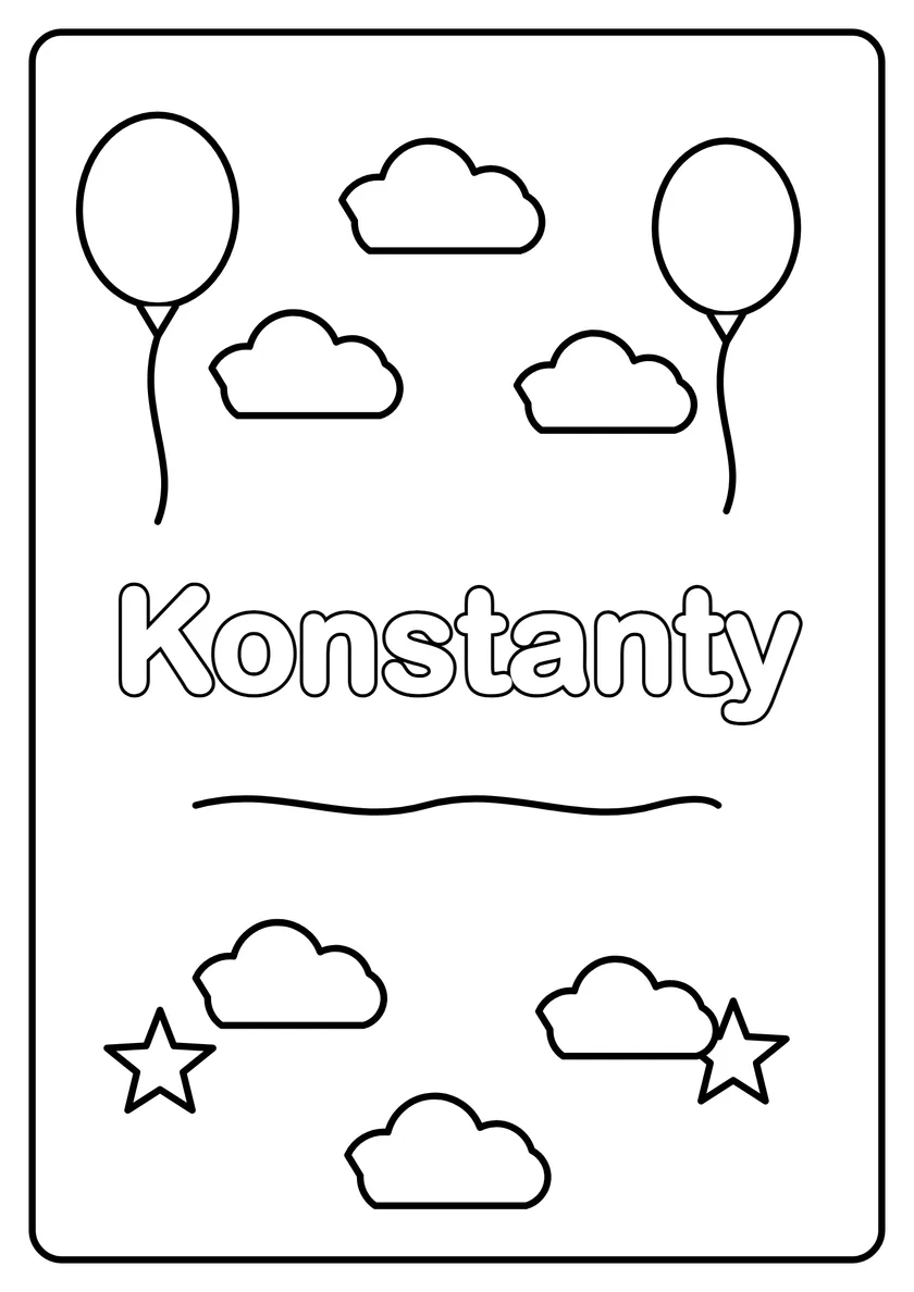 Podgląd kolorowanki: Konstanty