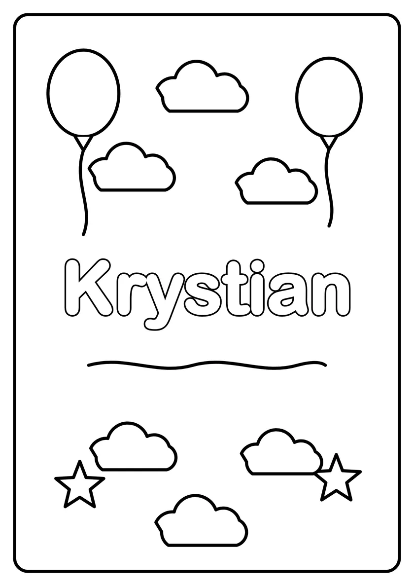 Podgląd kolorowanki: Krystian