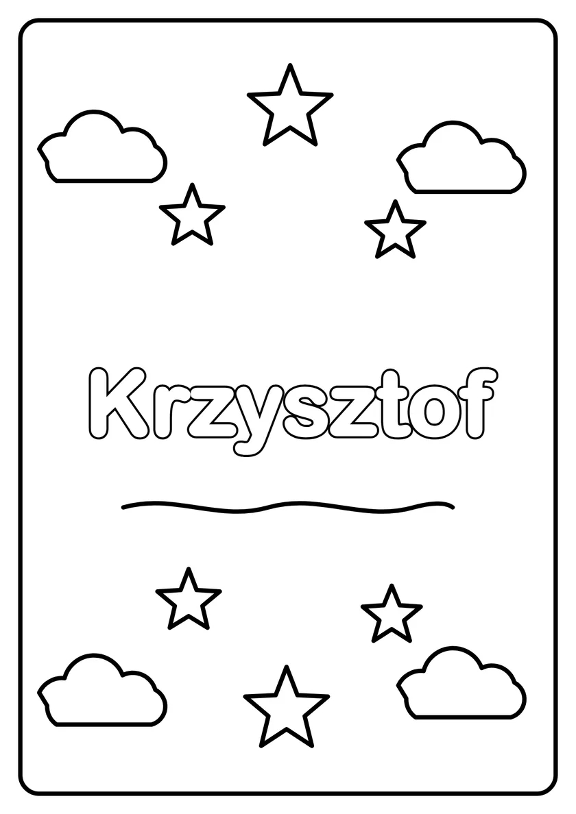 Podgląd kolorowanki: Krzysztof