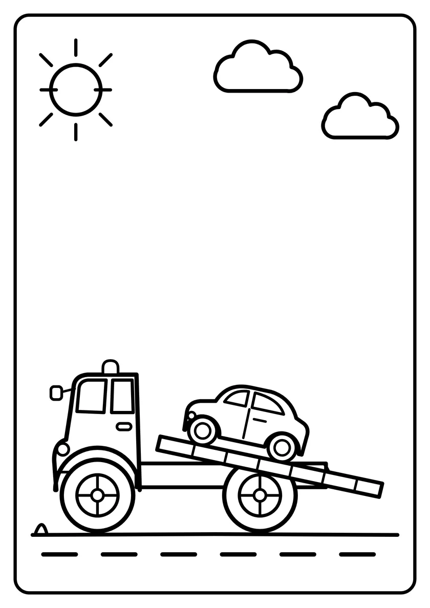 Podgląd kolorowanki: Laweta