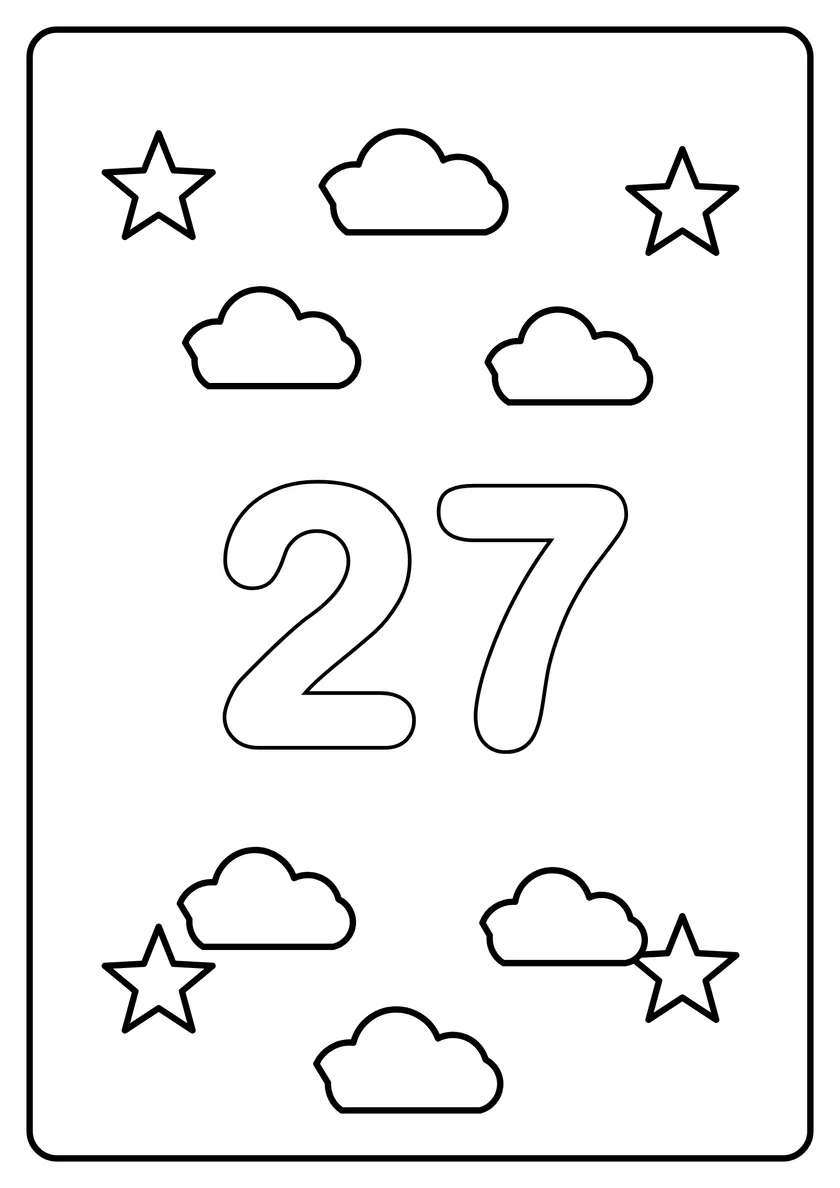 Перегляд розмальовки: Число 27