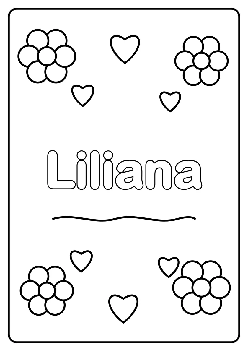 Podgląd kolorowanki: Liliana
