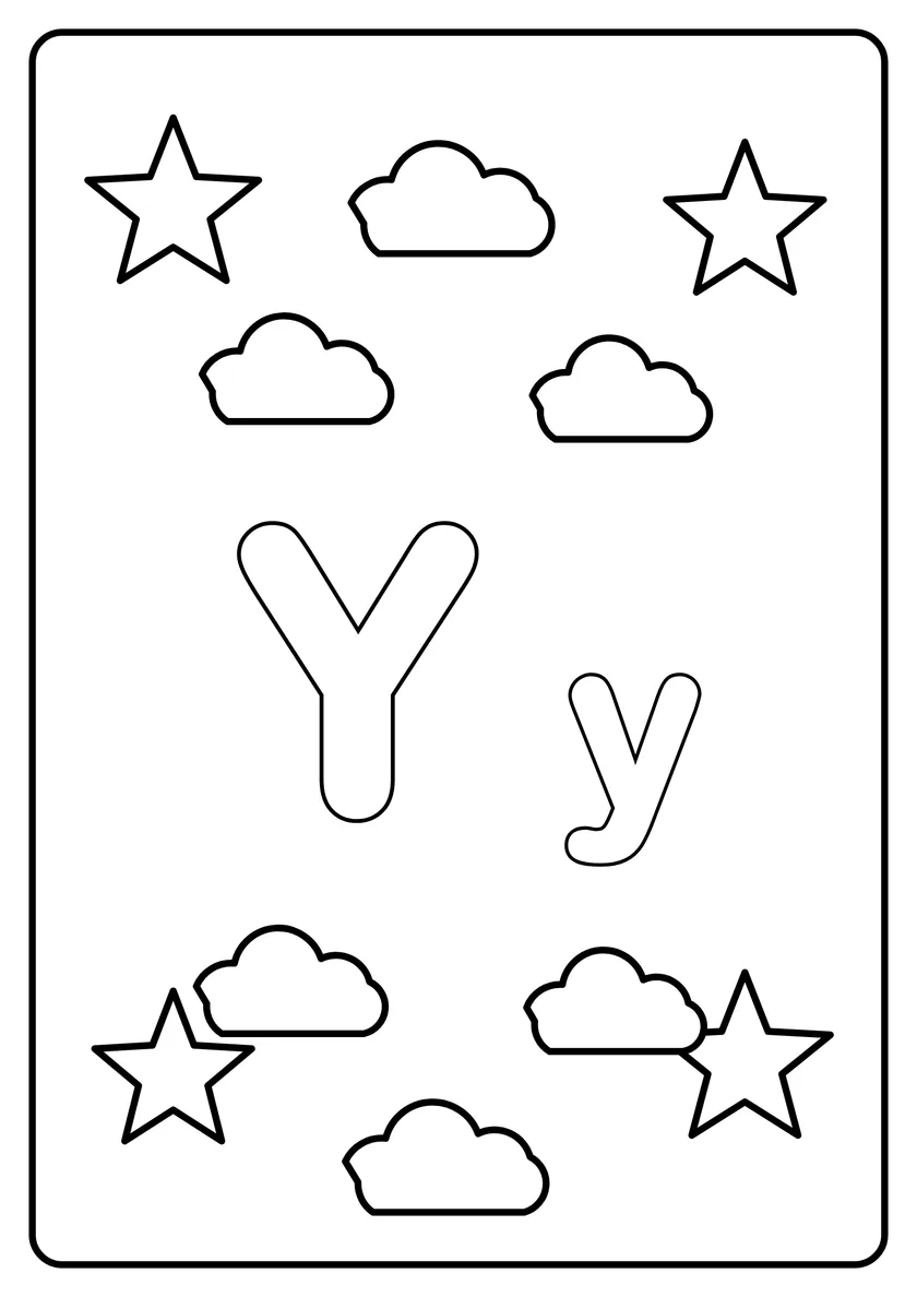 Podgląd kolorowanki: Litera Y