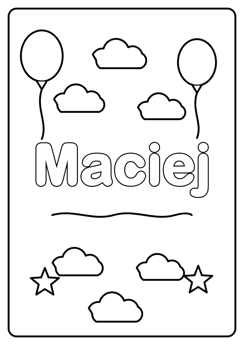 Podgląd kolorowanki: Maciej