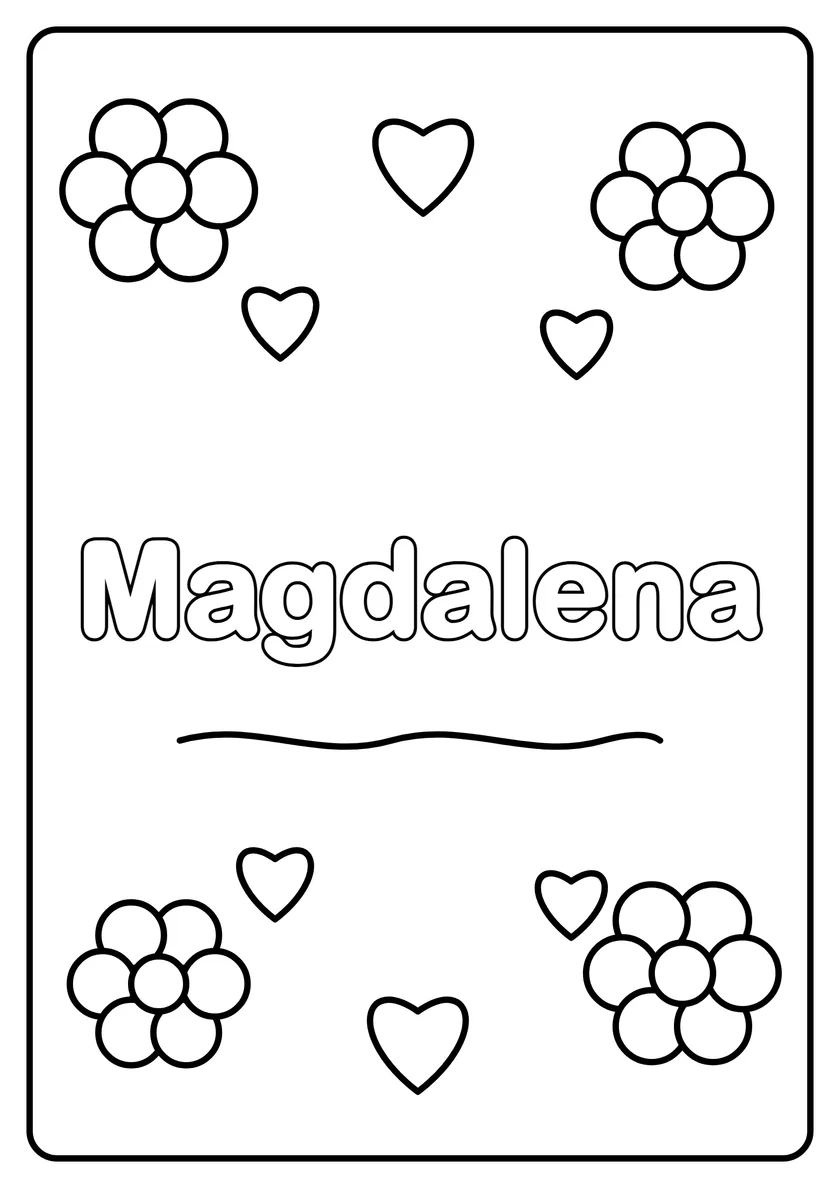 Podgląd kolorowanki: Magdalena