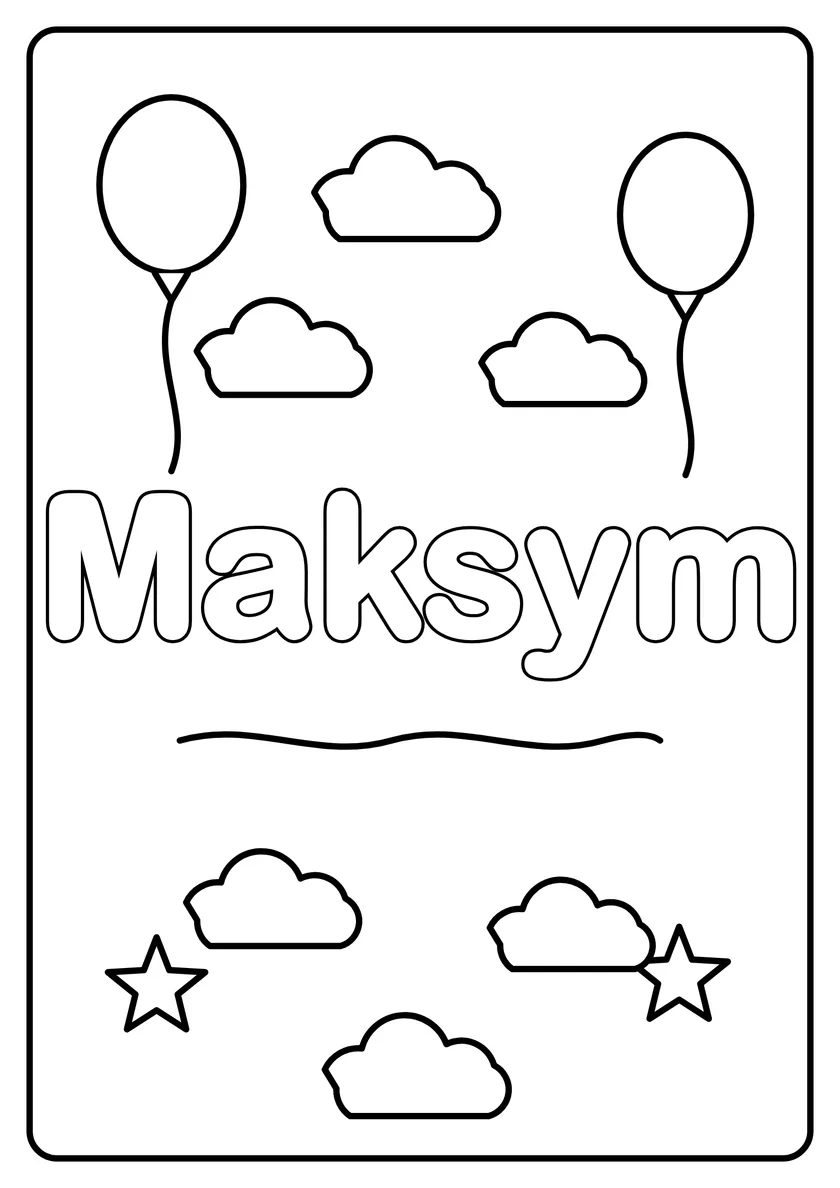 Podgląd kolorowanki: Maksym