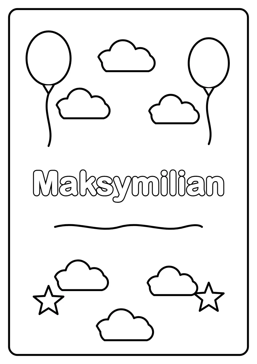 Podgląd kolorowanki: Maksymilian
