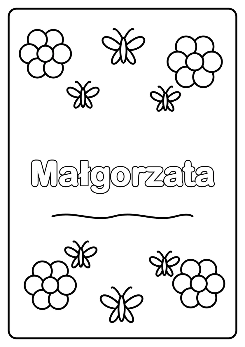 Podgląd kolorowanki: Małgorzata