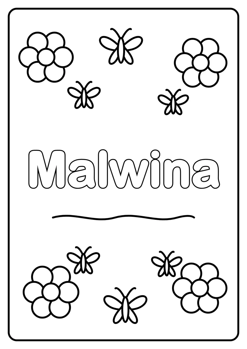 Podgląd kolorowanki: Malwina