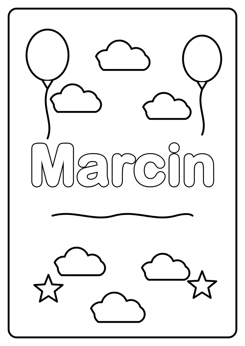 Podgląd kolorowanki: Marcin