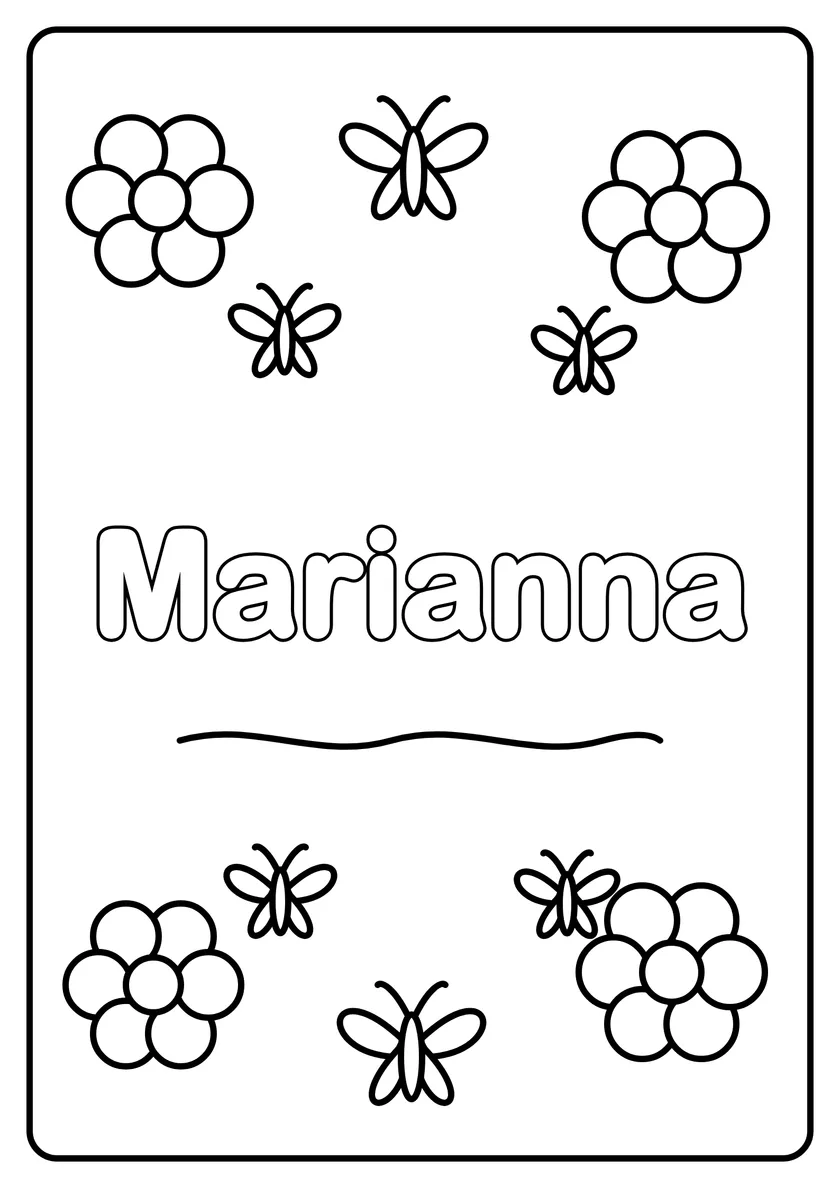 Podgląd kolorowanki: Marianna