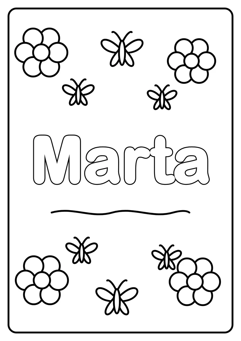 Podgląd kolorowanki: Marta