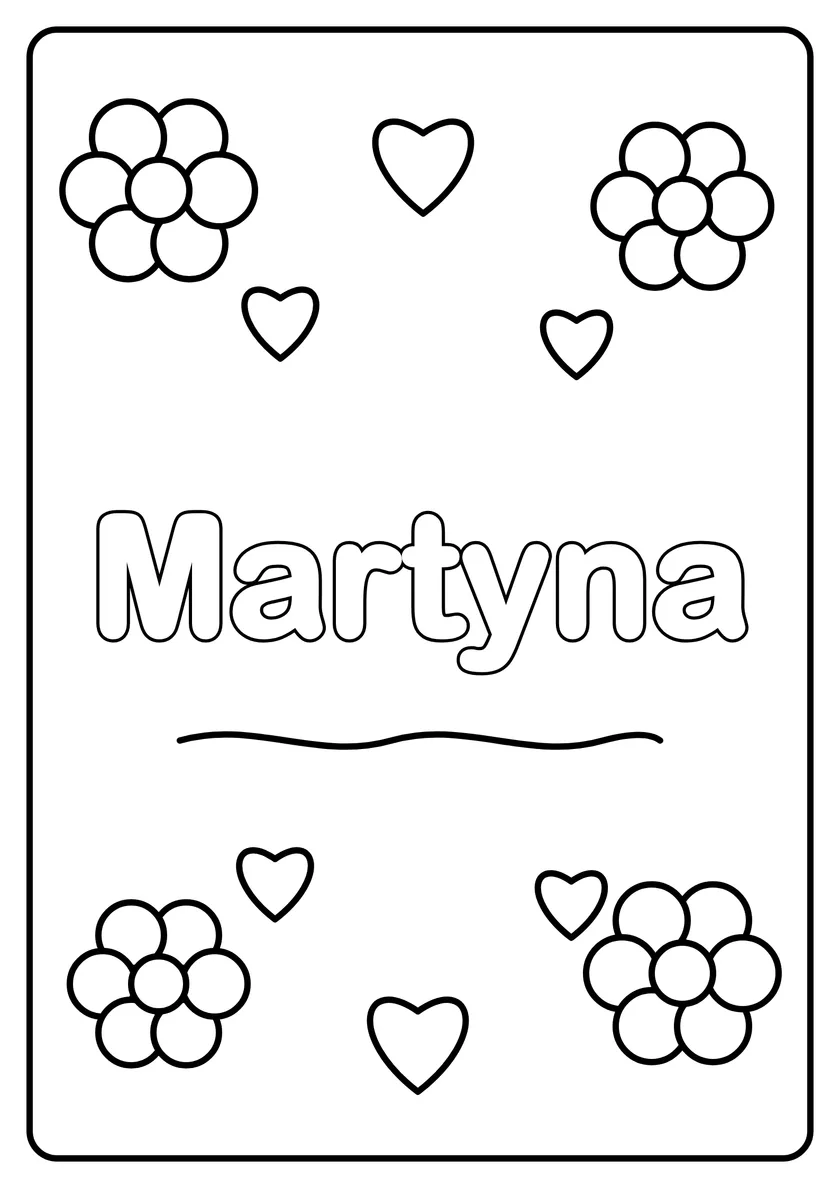 Podgląd kolorowanki: Martyna
