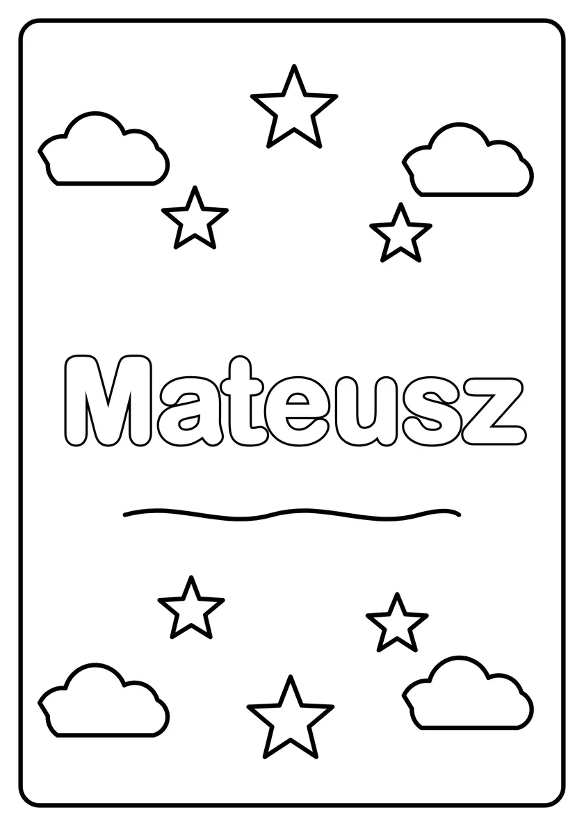 Podgląd kolorowanki: Mateusz
