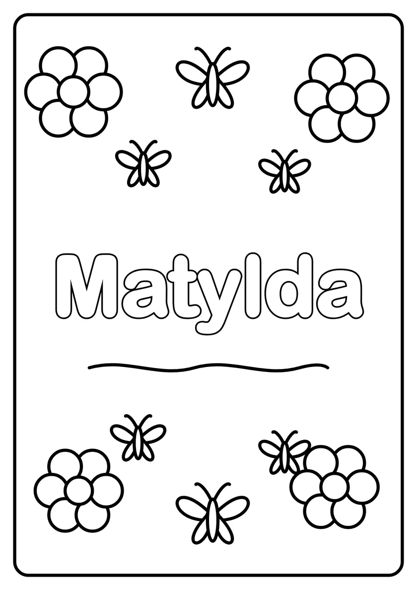 Podgląd kolorowanki: Matylda