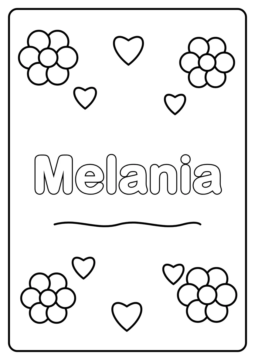 Podgląd kolorowanki: Melania