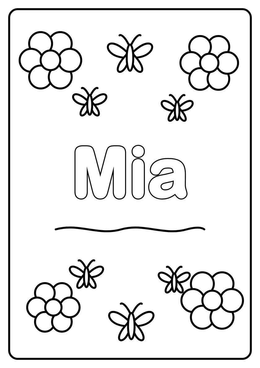 Podgląd kolorowanki: Mia