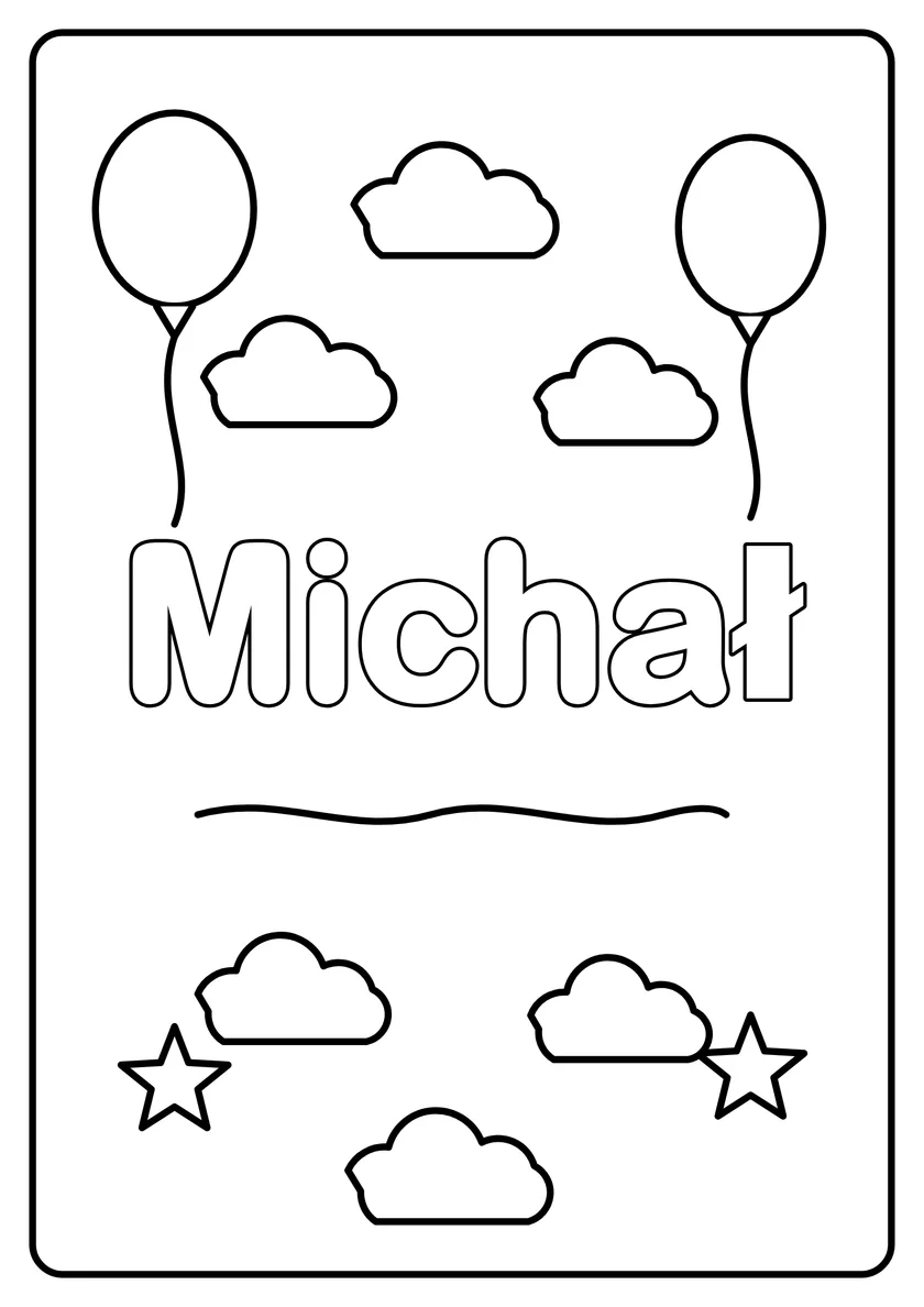 Podgląd kolorowanki: Michał