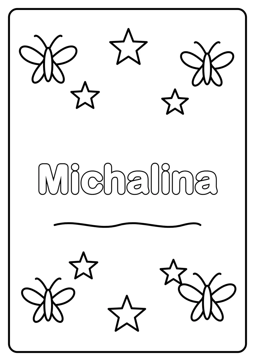 Podgląd kolorowanki: Michalina