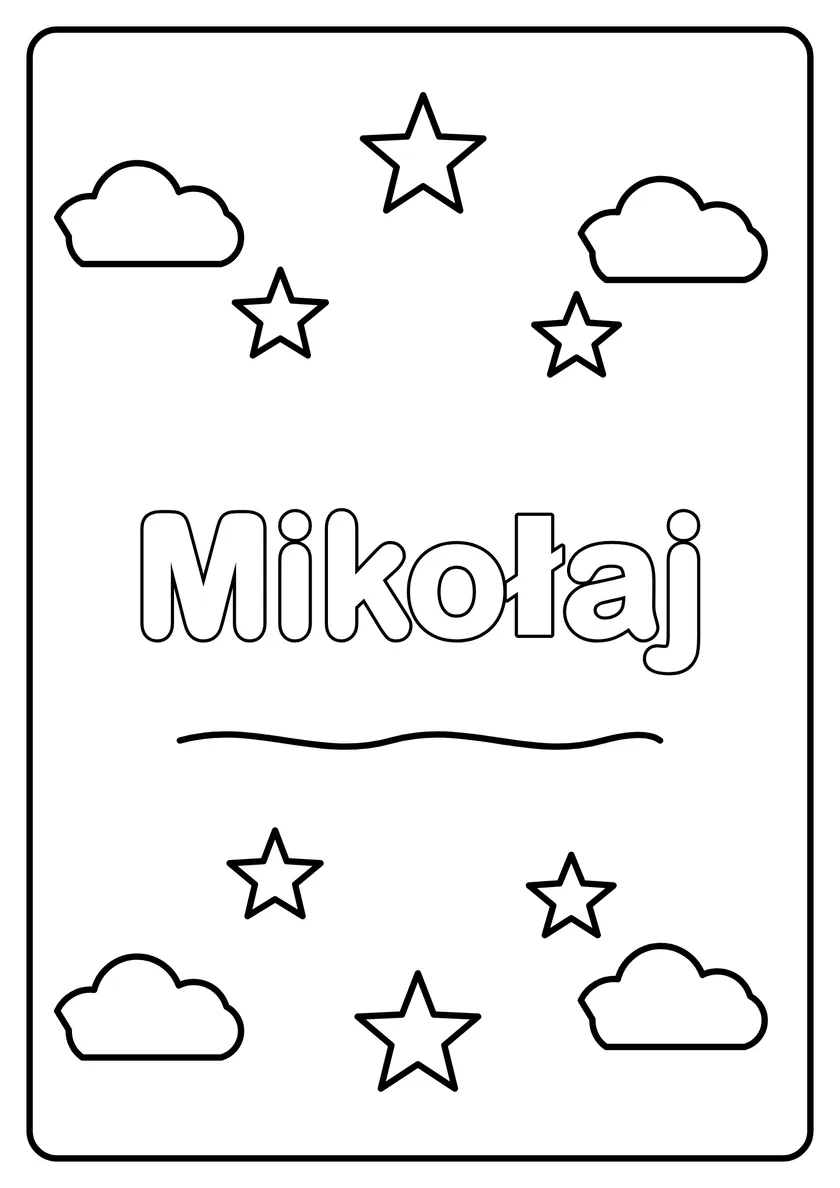 Podgląd kolorowanki: Mikołaj