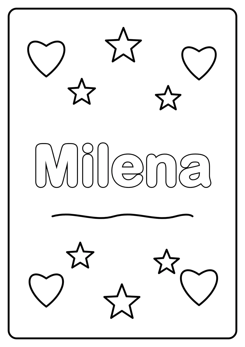 Podgląd kolorowanki: Milena