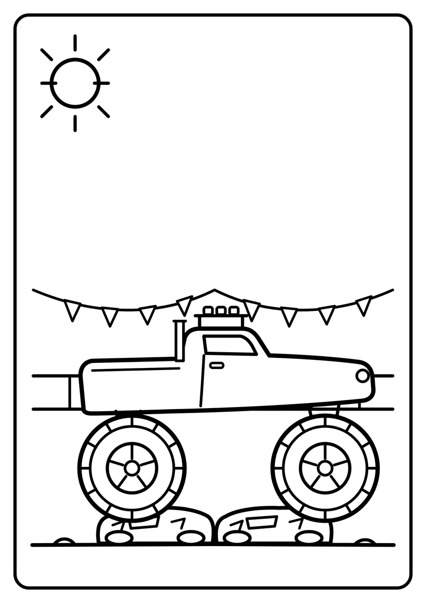 Podgląd kolorowanki: Monster truck