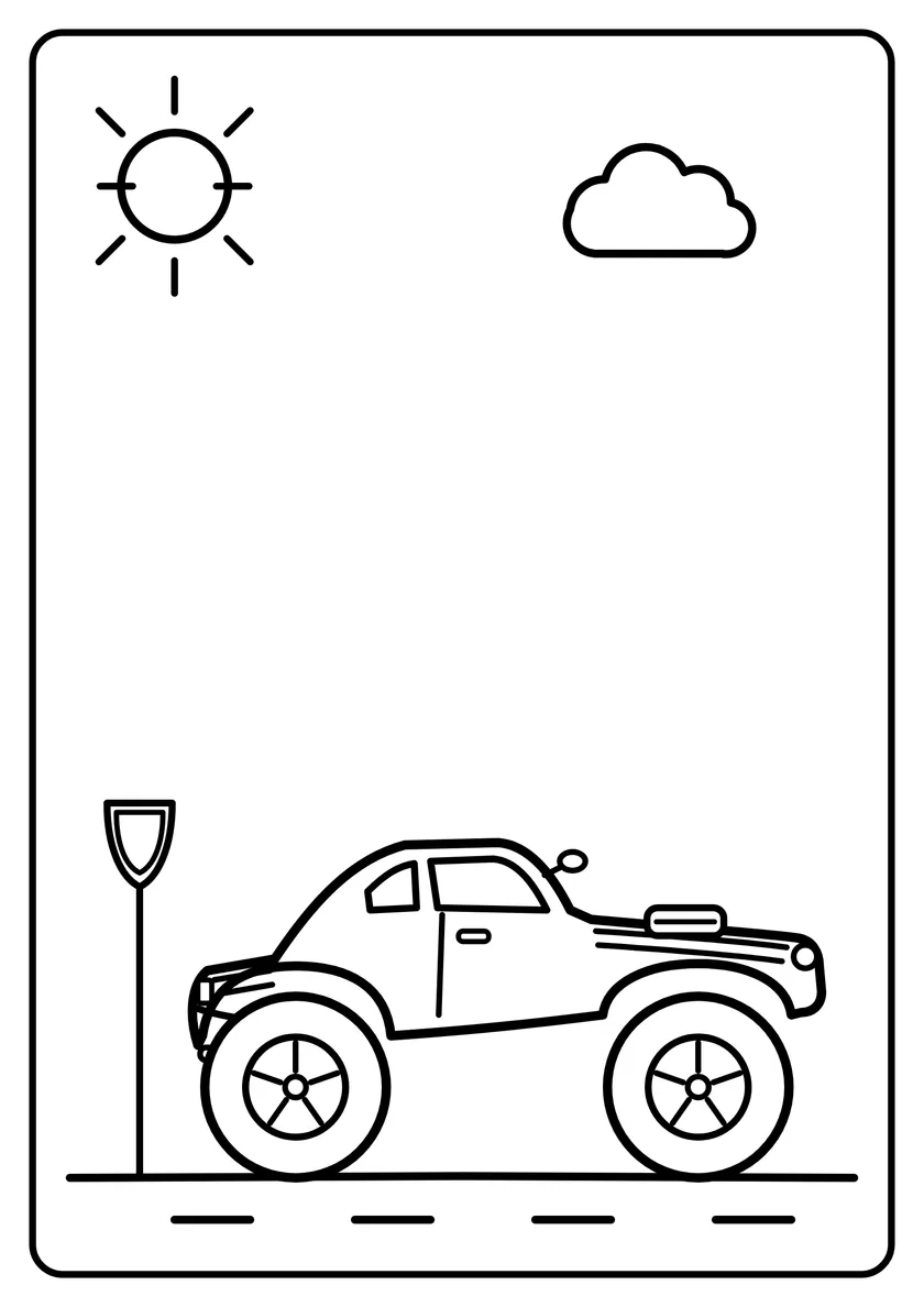 Podgląd kolorowanki: Muscle car