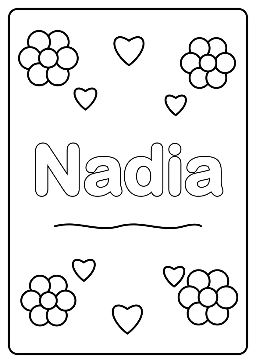 Podgląd kolorowanki: Nadia