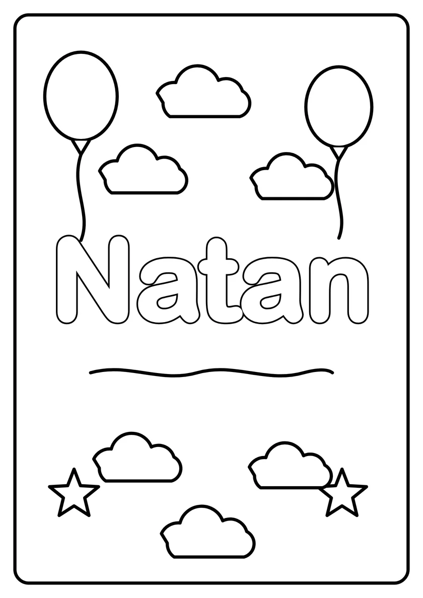 Podgląd kolorowanki: Natan