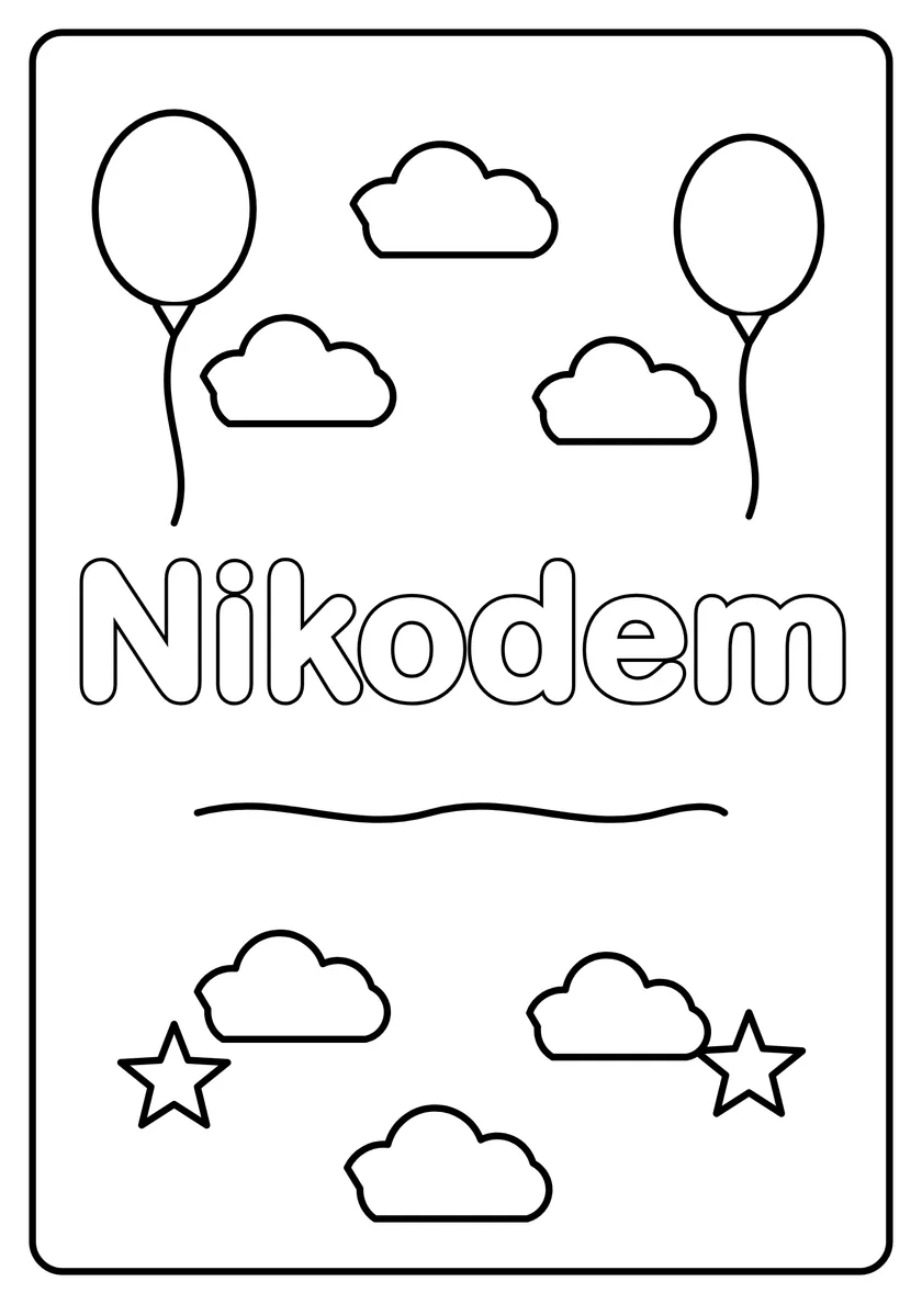 Podgląd kolorowanki: Nikodem