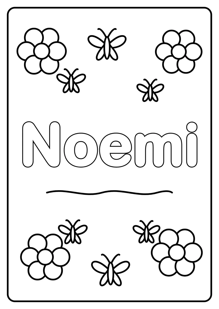 Podgląd kolorowanki: Noemi
