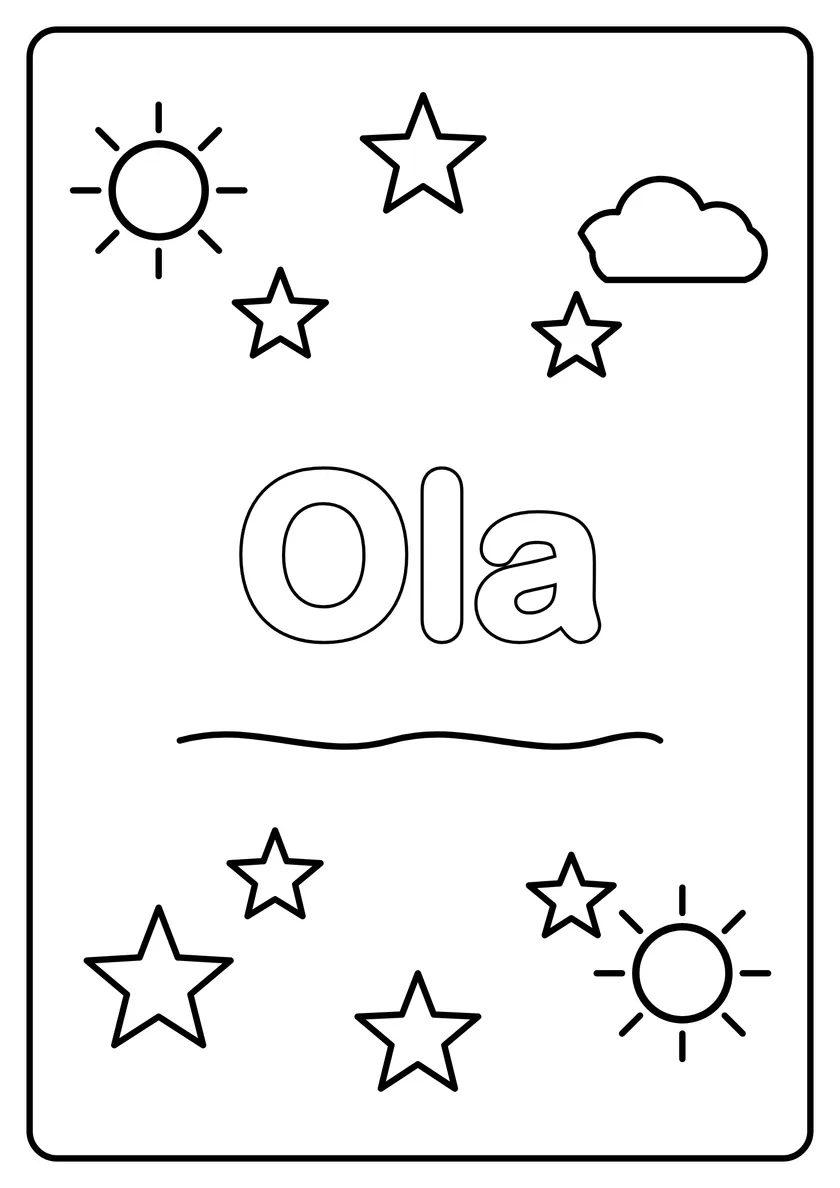 Podgląd kolorowanki: Ola