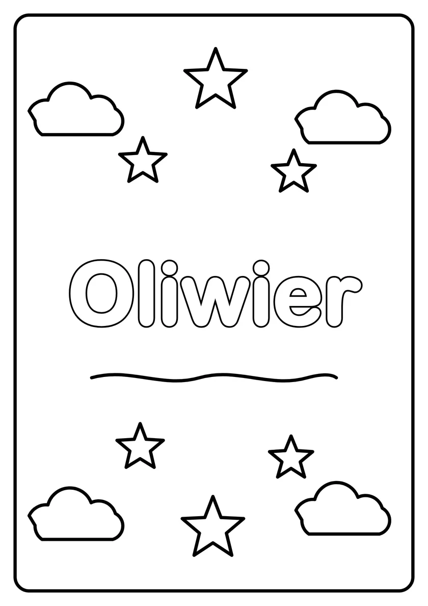 Podgląd kolorowanki: Oliwier