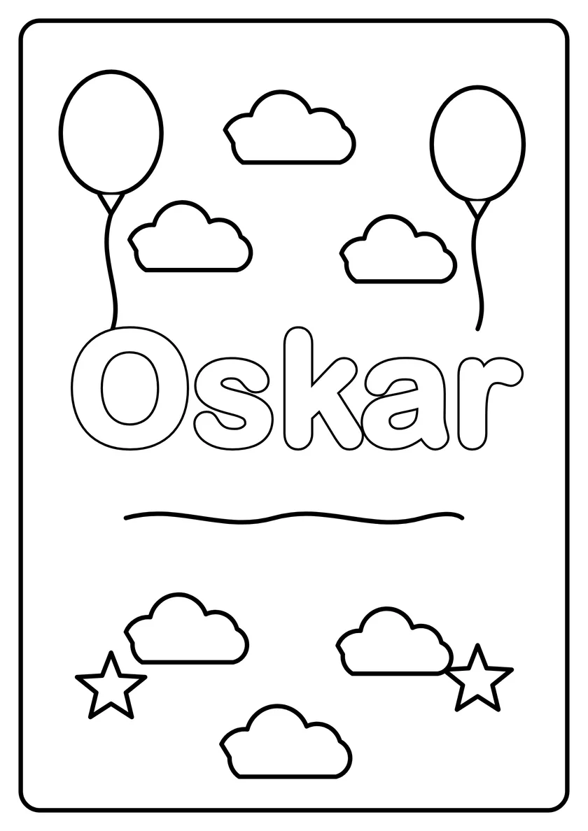 Podgląd kolorowanki: Oskar