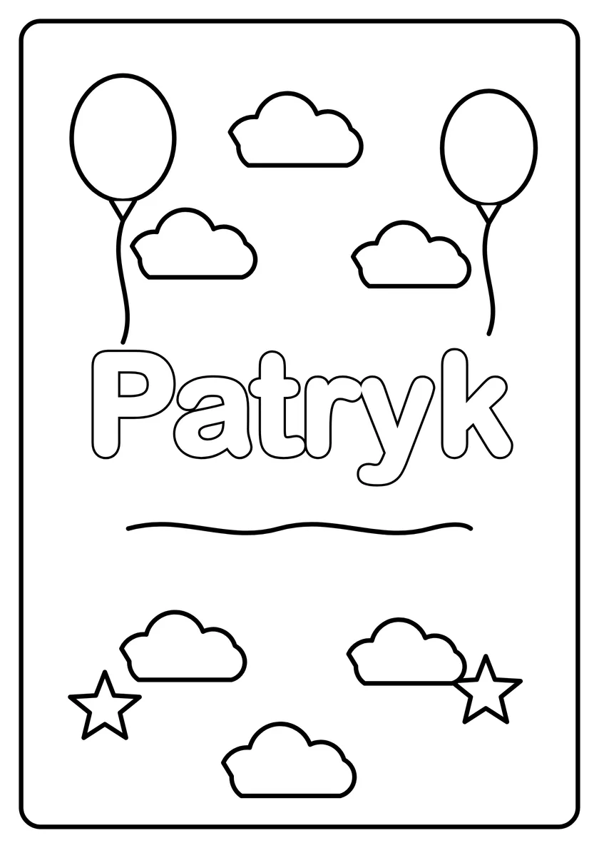 Podgląd kolorowanki: Patryk