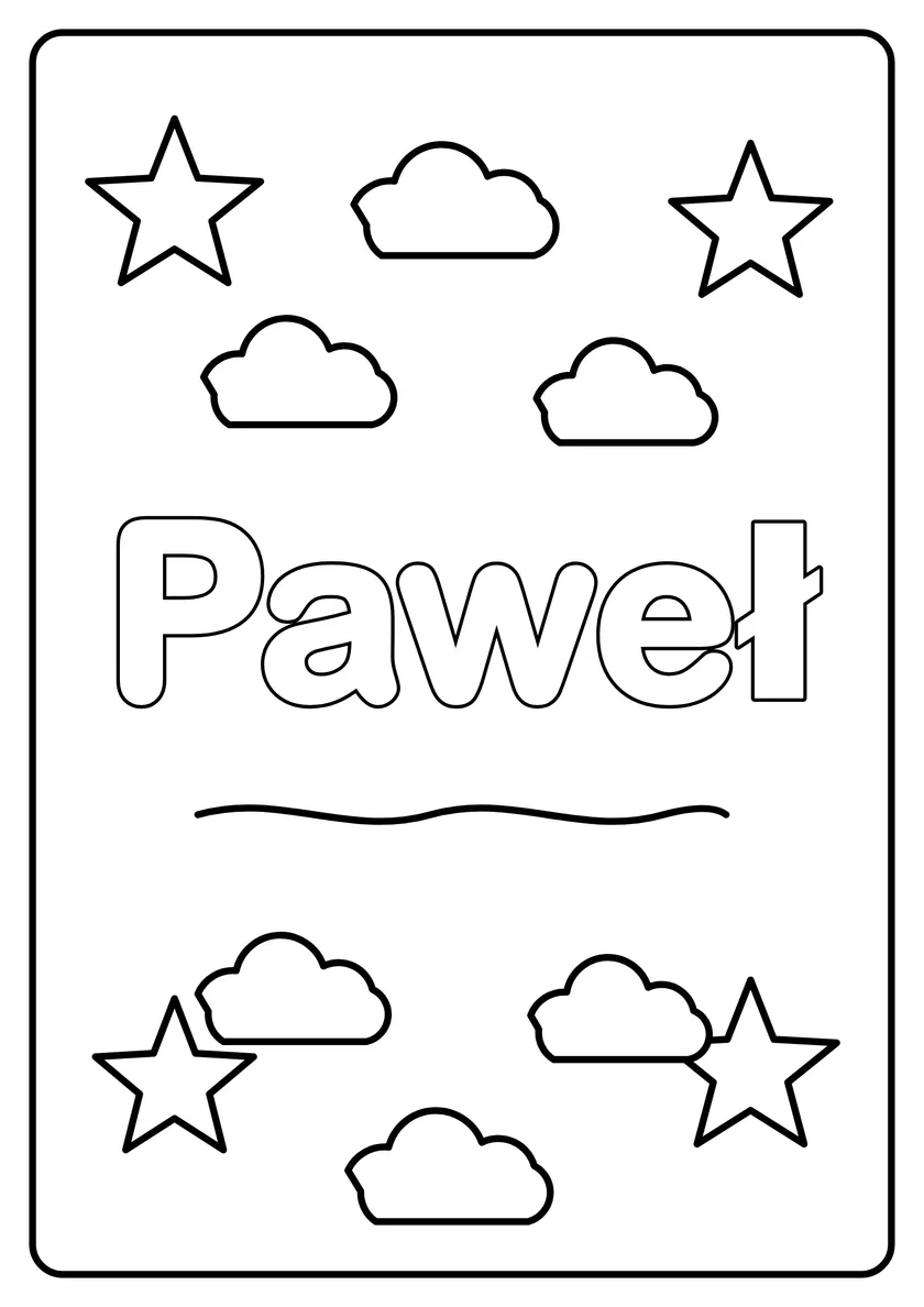 Podgląd kolorowanki: Paweł