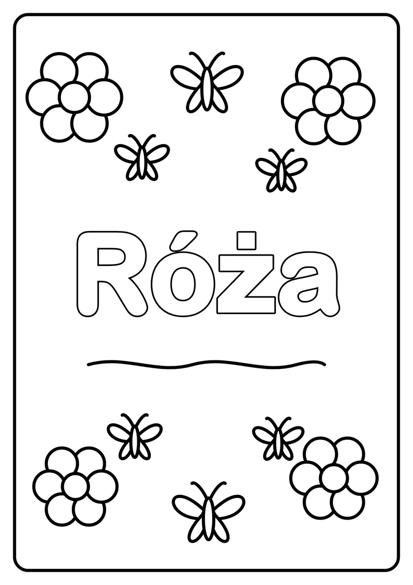 Podgląd kolorowanki: Róża