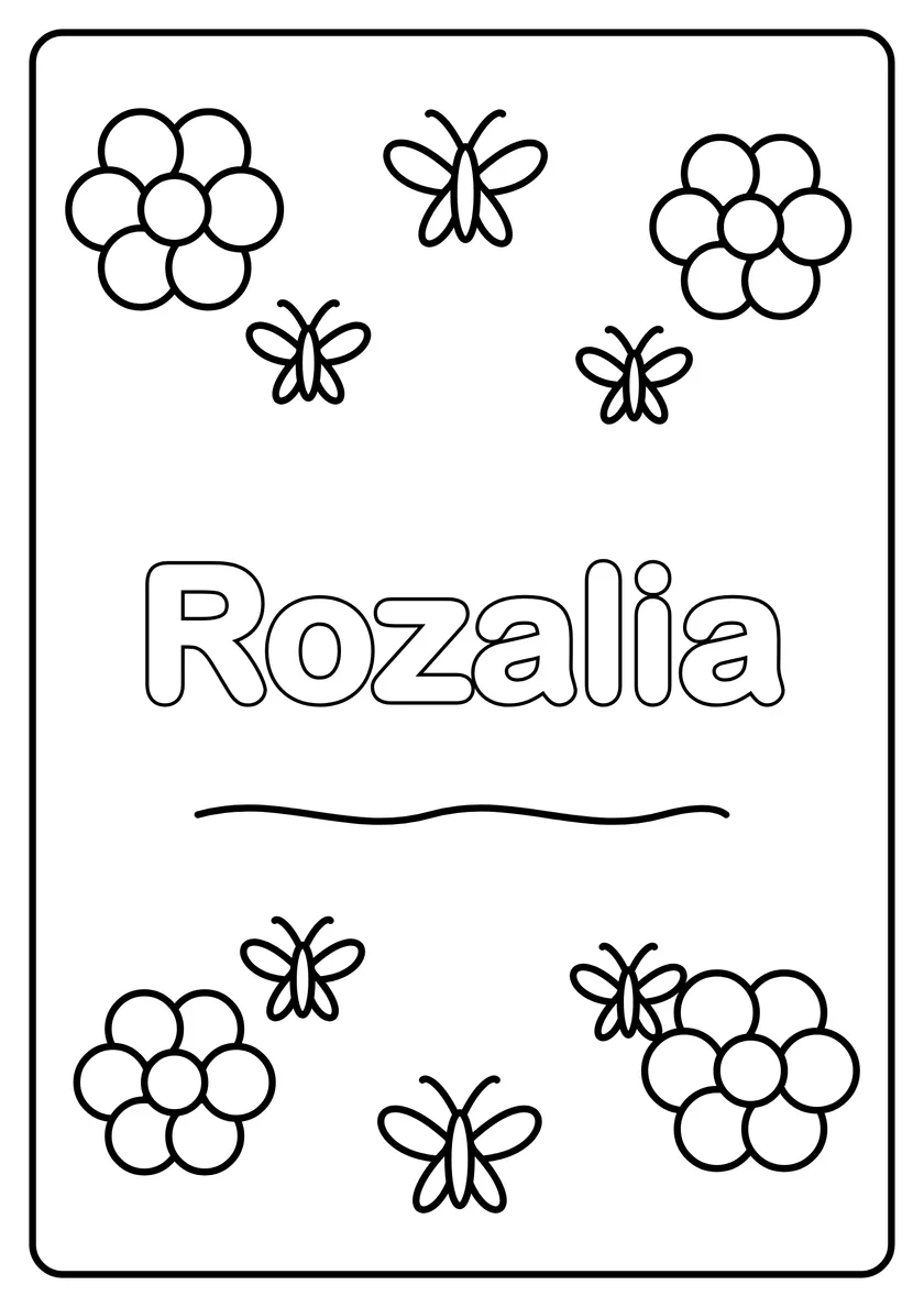 Podgląd kolorowanki: Rozalia