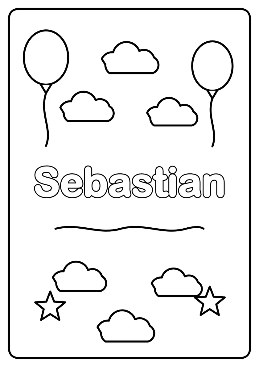 Podgląd kolorowanki: Sebastian