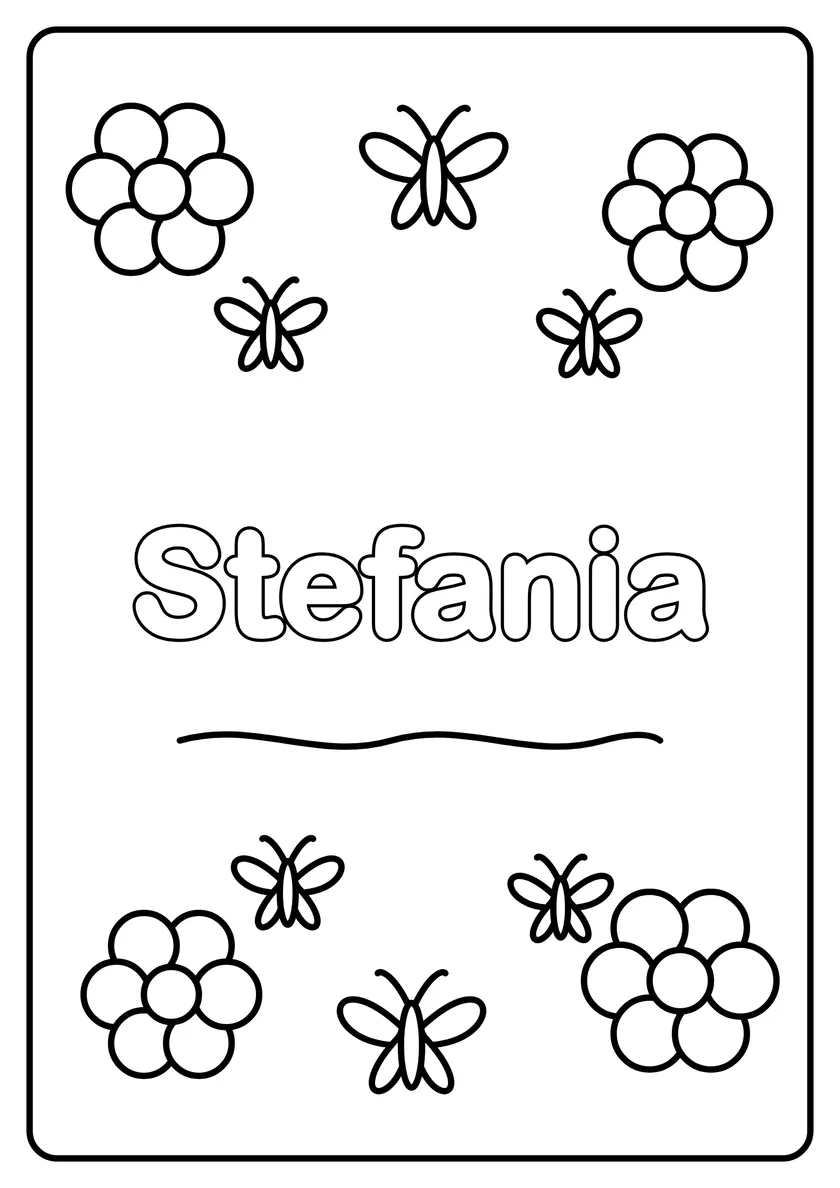 Podgląd kolorowanki: Stefania