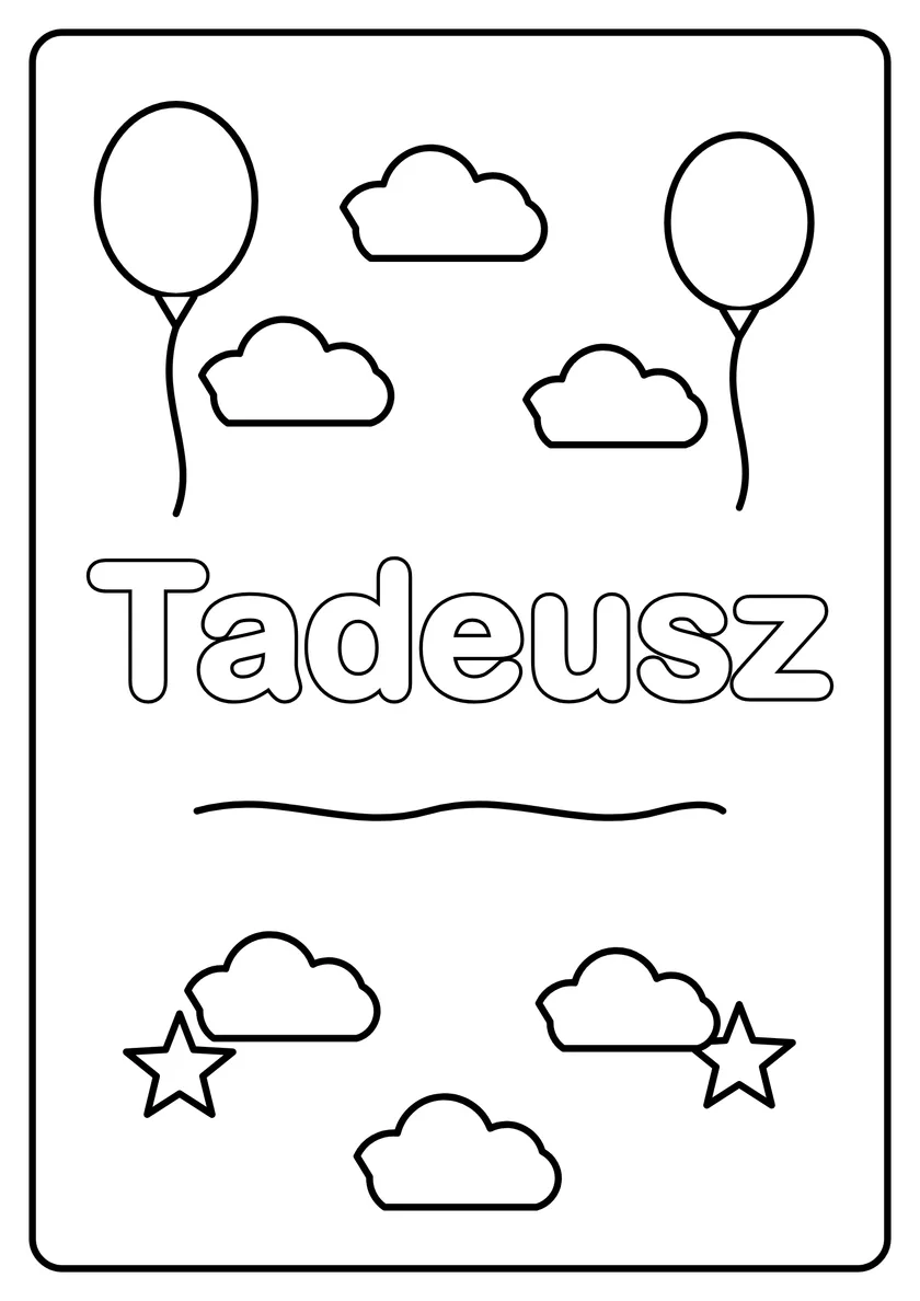 Podgląd kolorowanki: Tadeusz