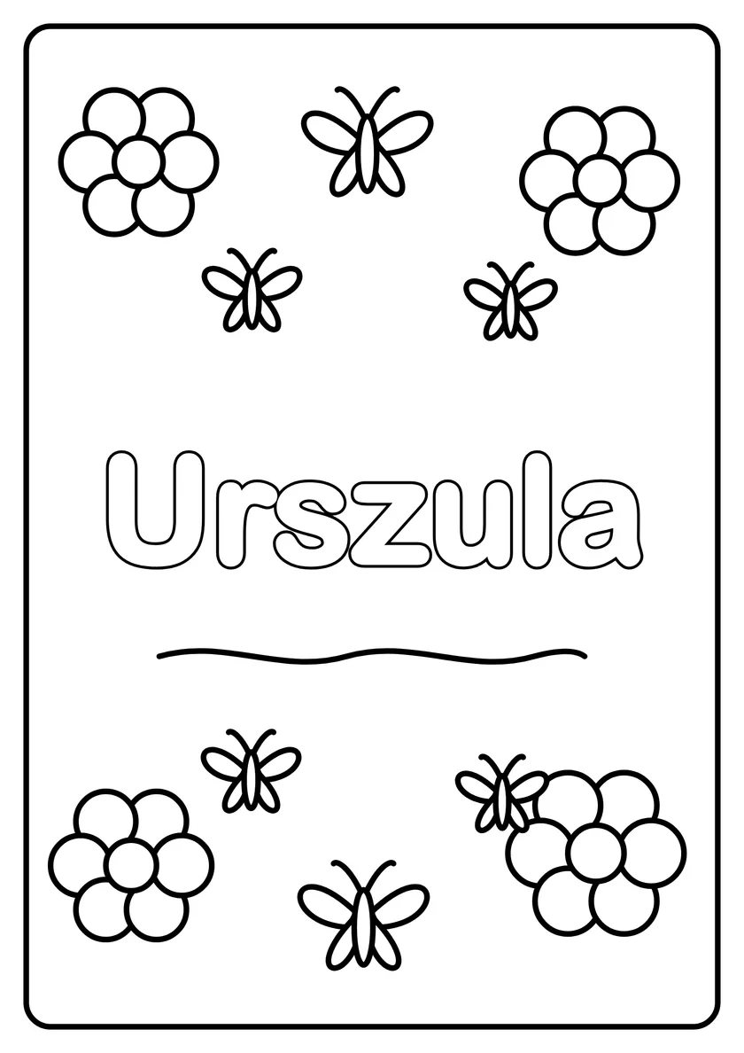 Podgląd kolorowanki: Urszula