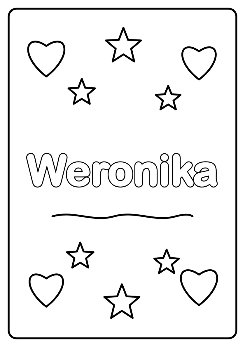 Podgląd kolorowanki: Weronika