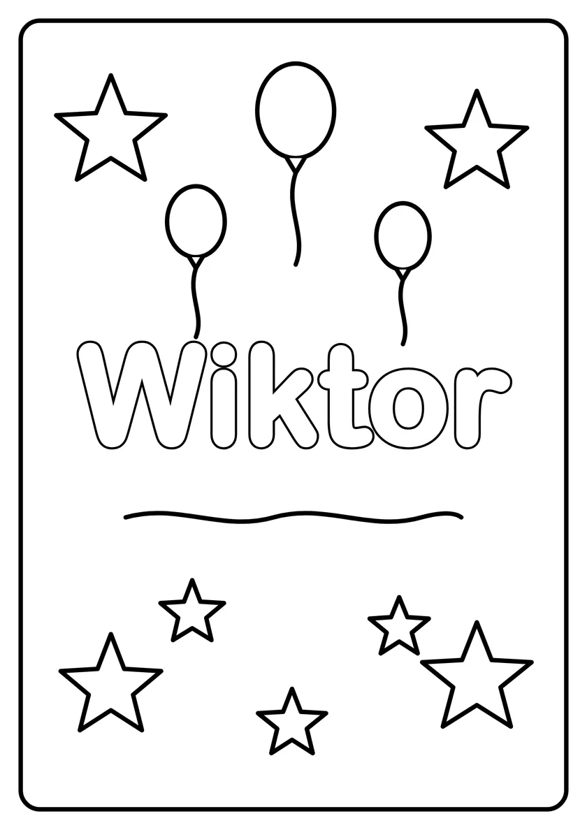 Podgląd kolorowanki: Wiktor