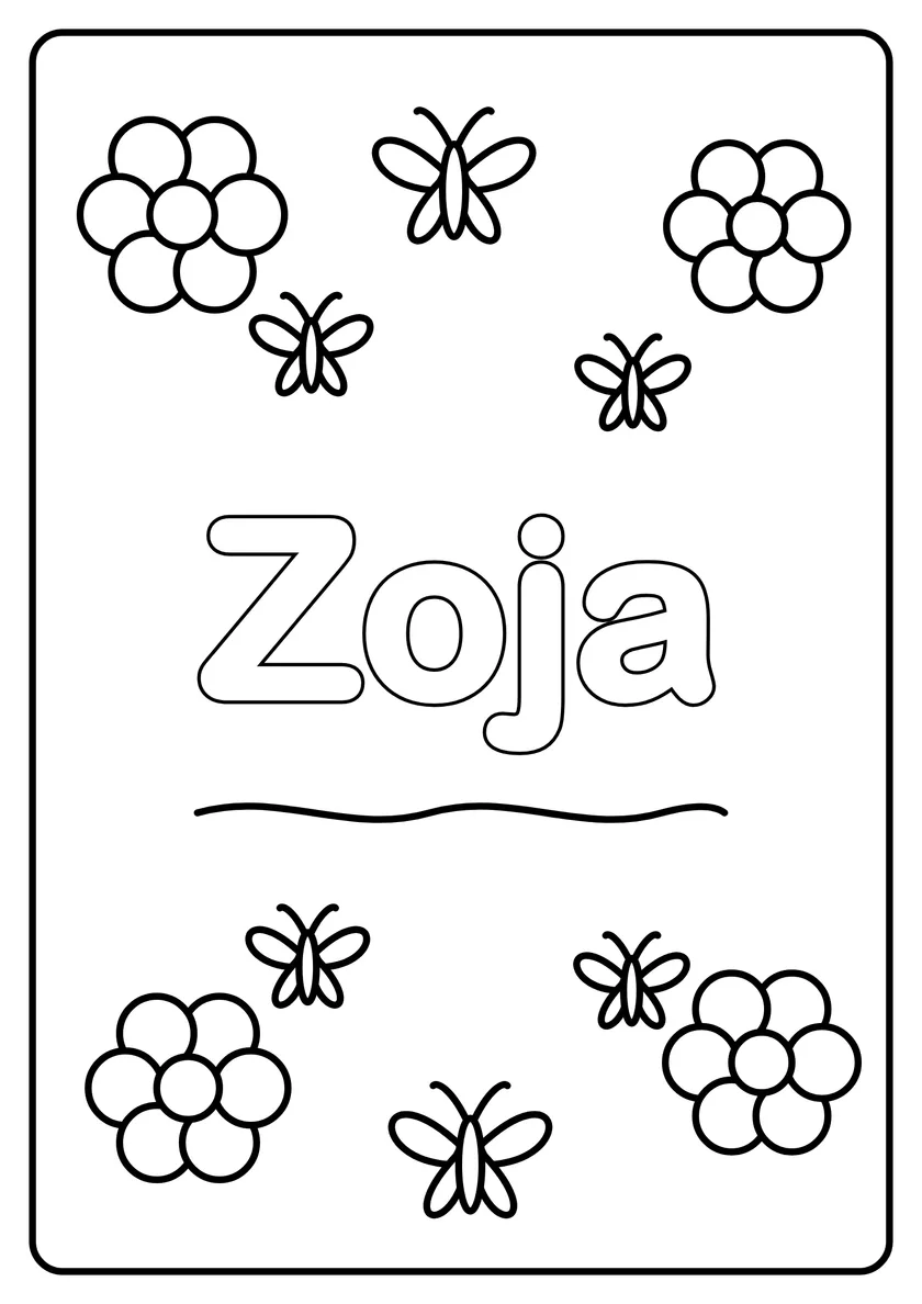 Podgląd kolorowanki: Zoja