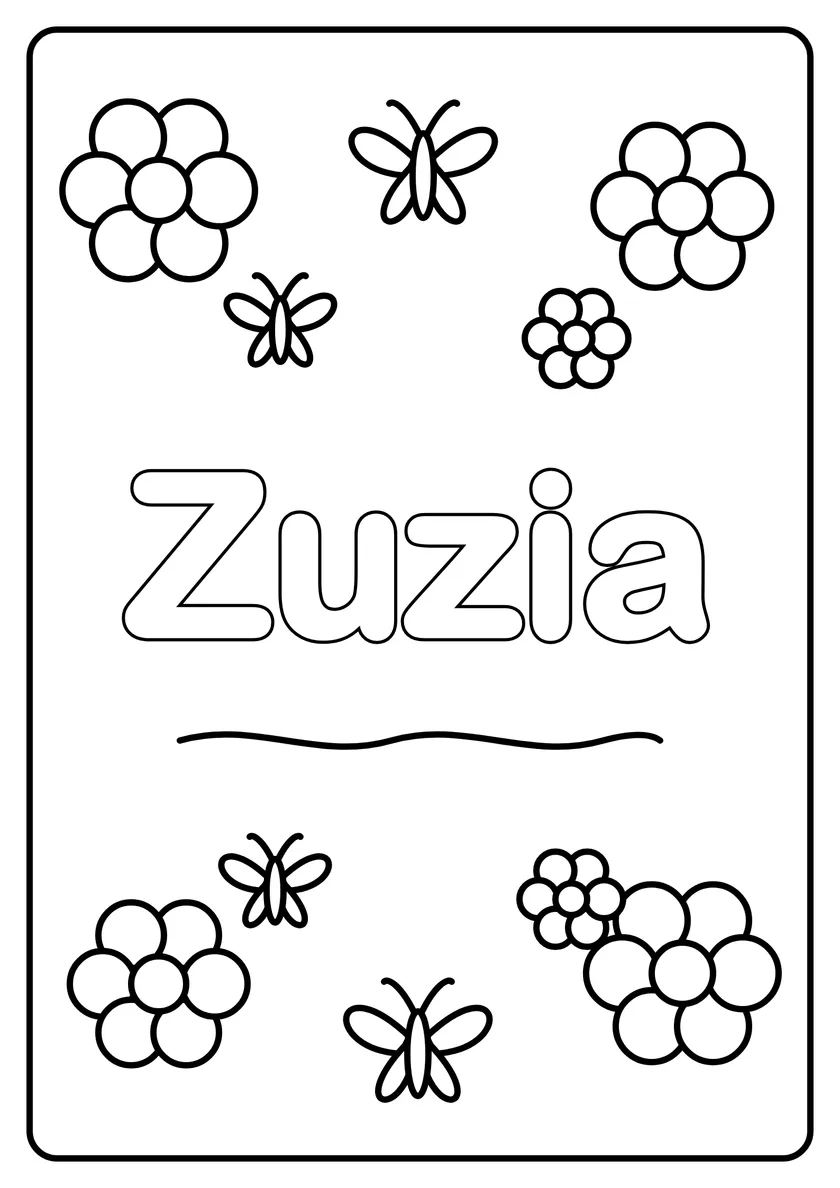 Podgląd kolorowanki: Zuzia